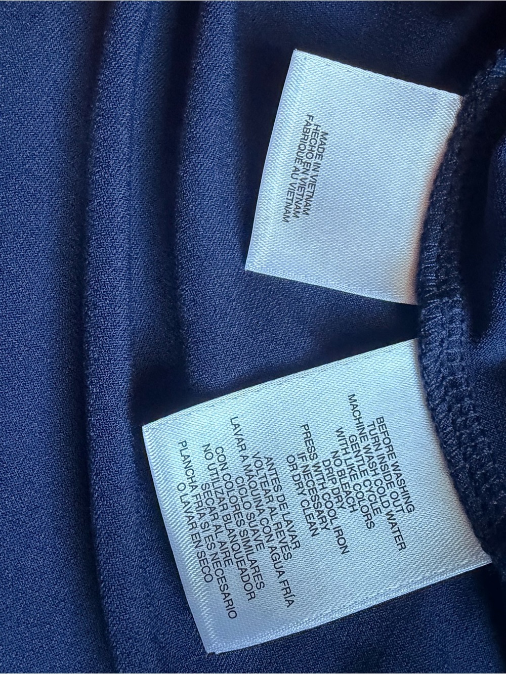 Anne Klein Navy Split-Neck Top - Picture 8 of 8